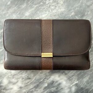 Vintage 1990s Coach Dark Brown Leather Women's wallet bridle collection